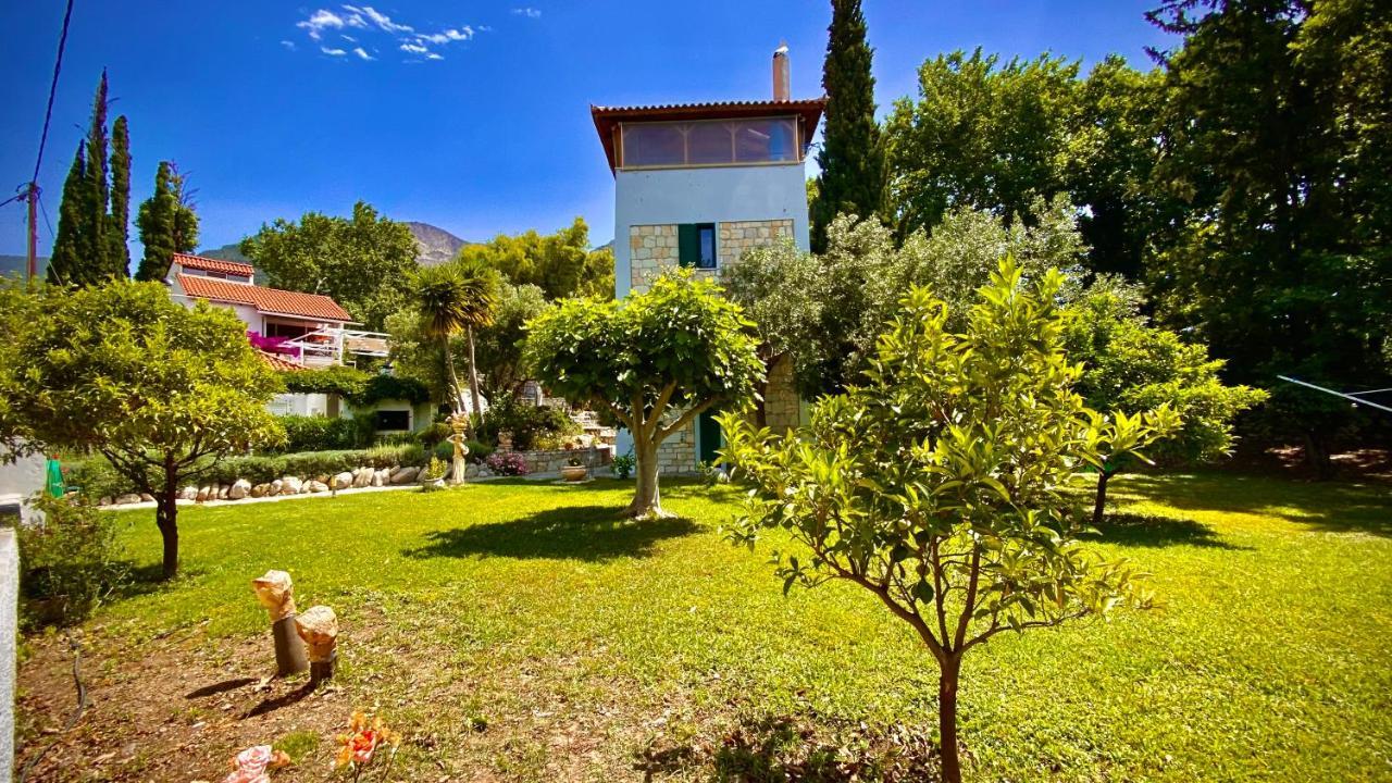 Steinturm Mit Dach-Terrasse Zwischen Fluss, Meer Und Gebirge- Spiti Pirgos Παραλία Σεργούλας Εξωτερικό φωτογραφία