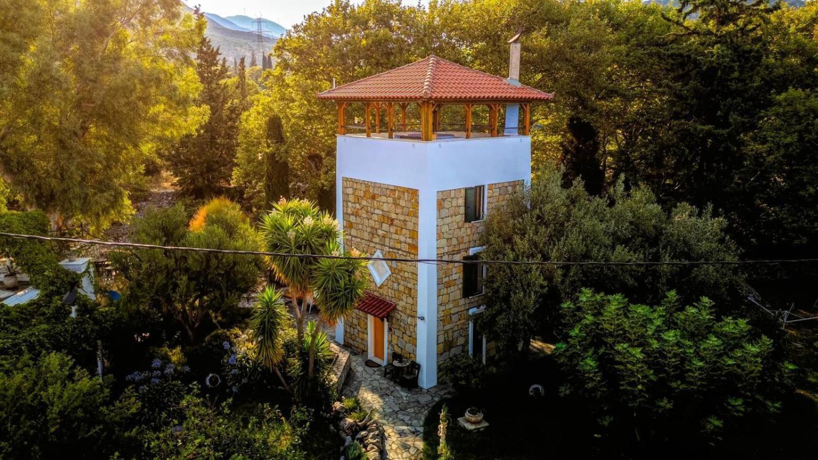 Steinturm Mit Dach-Terrasse Zwischen Fluss, Meer Und Gebirge- Spiti Pirgos Παραλία Σεργούλας Εξωτερικό φωτογραφία